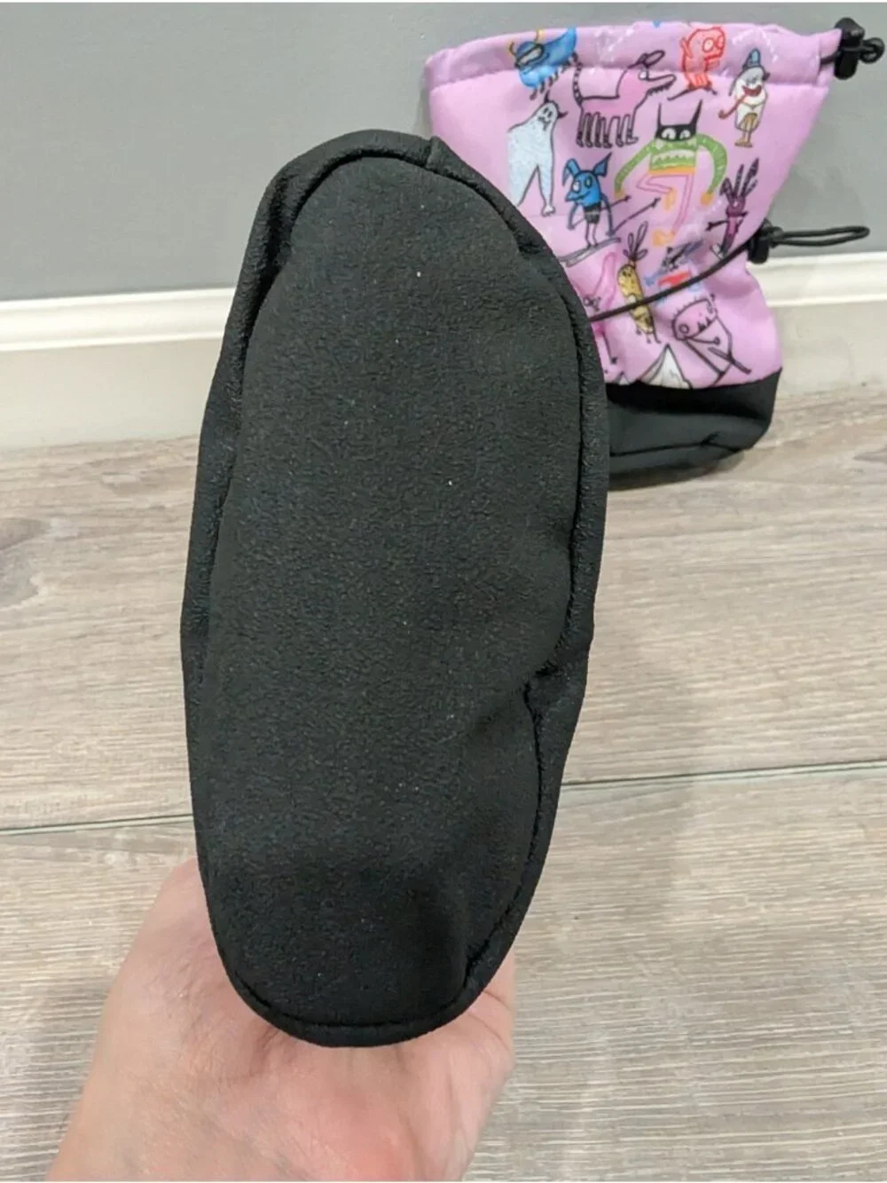 L-Bow Carly Jo Monster Pink Waterproof Booties Fleece Lined Non-Slip Sz 12-24M